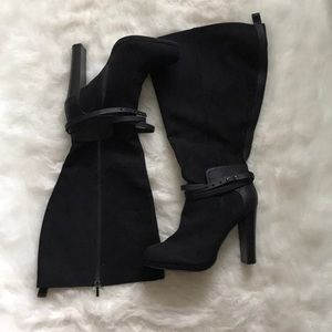 Wide Calf Black Knee Boots